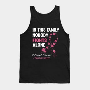 In This Family No One Fight Alone Breast Cancer Awareness Tank Top